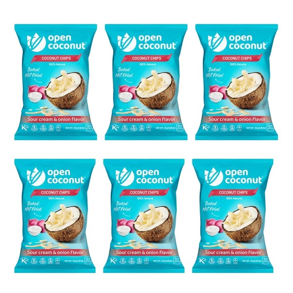 OPEN COCONUT Toasted Coconut Chips | Baked Sour Cream and