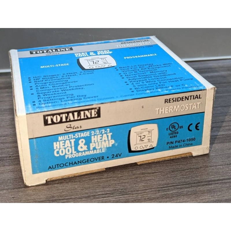 Totaline Heat Cool & Pump Residential Small Thermostat Multi-Stage Programmable