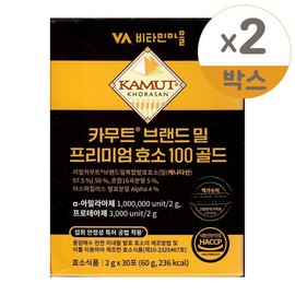 Vitamin Village Kamut Brand Wheat Premium Enzyme 100 Gold 2g x 30 packs 2 / 비타민마을 카무트 브랜드 밀 프리미엄 효소 100 골드 2g x 30포 2개