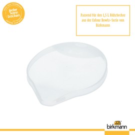 Birkmann 708518 Lid for Mixing Cups, Suitable for Colour Bowls, 1.5 Litres, Plastic, Food Safe, BPA-Free, Transparent