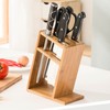 Bamboo Knife Holder Inclined Kitchen Knife Holder Multifunctional Bamboo Rack