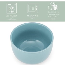 Elanze Designs Bistro Glossy Ceramic 4 inch Cute and Small Dessert Bowls Set of 4 - Perfect for Everyday uses from Snacks, Ice Cream, Candy and Treats, Ice Blue