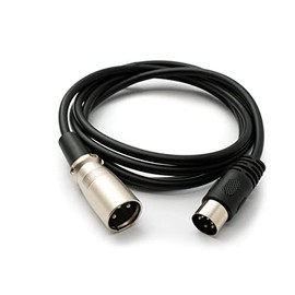 System-S Audio Cable 150 cm XLR 3-Pin Male to DIN 5-Pin Male Adapter in Black