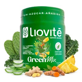 Green Mix  Suplemento En Polvo Con Frutas Y Verduras Liofilizadas  Fibra Prebiótica  Probióticos  Colágeno Hidrolizado  Enzimas Digestivas  Sin...    