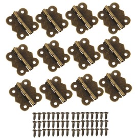 JFFX 12 Pcs Antique Bronze Butterfly Hinges, Retro Vintage Style Hinges with Screws for Cabinet Crafts Wooden Jewelry Box Gift Box (20 x 17mm)