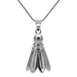 Soul-Cats Shuttlecock Pendant with Stainless Steel Chain, Stainless Steel