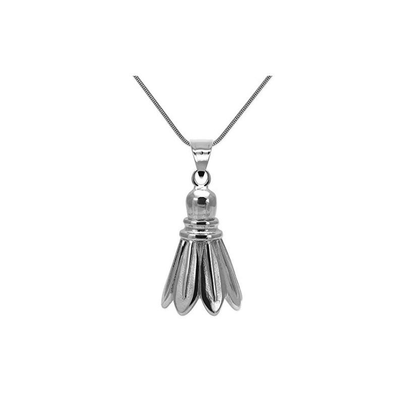 Soul-Cats Shuttlecock Pendant with Stainless Steel Chain, Stainless Steel