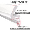 21Ft/6.5M White Kerf Weather Strip upvc Door Seal,PU Foam Draft