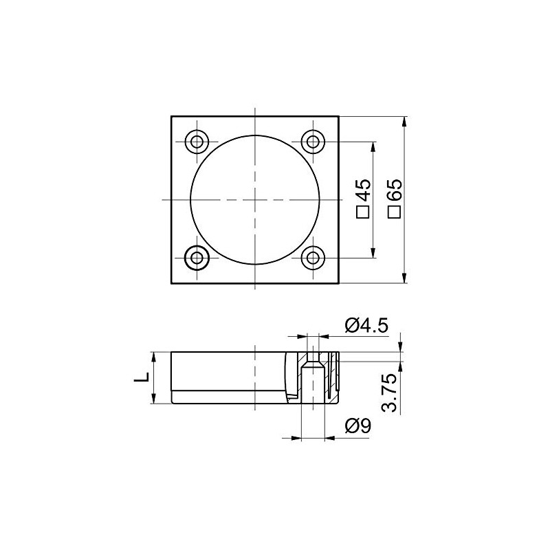 Set of 4 Furniture Feet Motel 25 mm 65 x