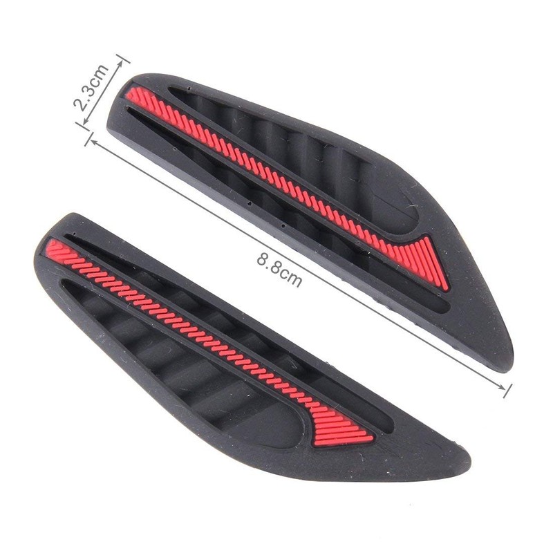 4 x Car Black Red Rubber Door Edge Protector Door