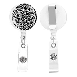 Badge Reels Retractable,Id Badge Holders Retractable,Badge Clips Retractable ID Card Holder for Teacher, Student, Office Worker(Cute Small Cream Floral)