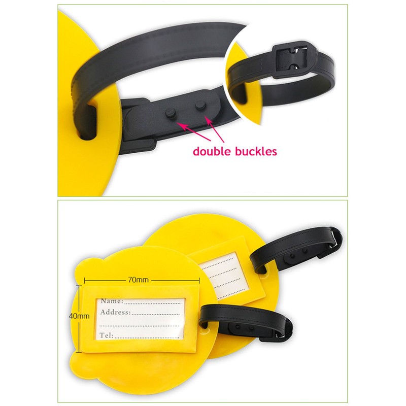 Travel Luggage Tags, Emoji Suitcase Travel ID Label Tags Holders,