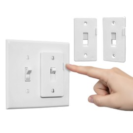 Switch Guard with Easy ON/OFF Push Button Activation | Made in USA | Attractive, Functional, & Versatile Design | Perfect for Child Proofing Switches | Residential Use | 1 Pack | Toggle Style | White
