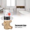 G1/2in 3 Way Brass Thermostatic Mixing Valve Faucet Temperature Mixer