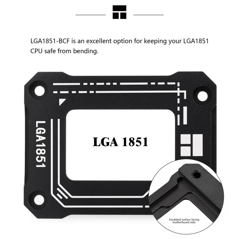 Thermalright Lga1851 BCF Black CPU Holder,CPU Anti Bending Fixed Bracket,Easy