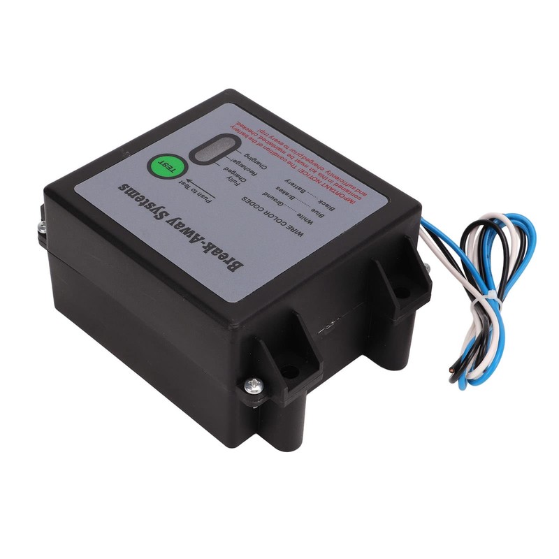 Break Away system with LED Test Battery Meter Trailer Box