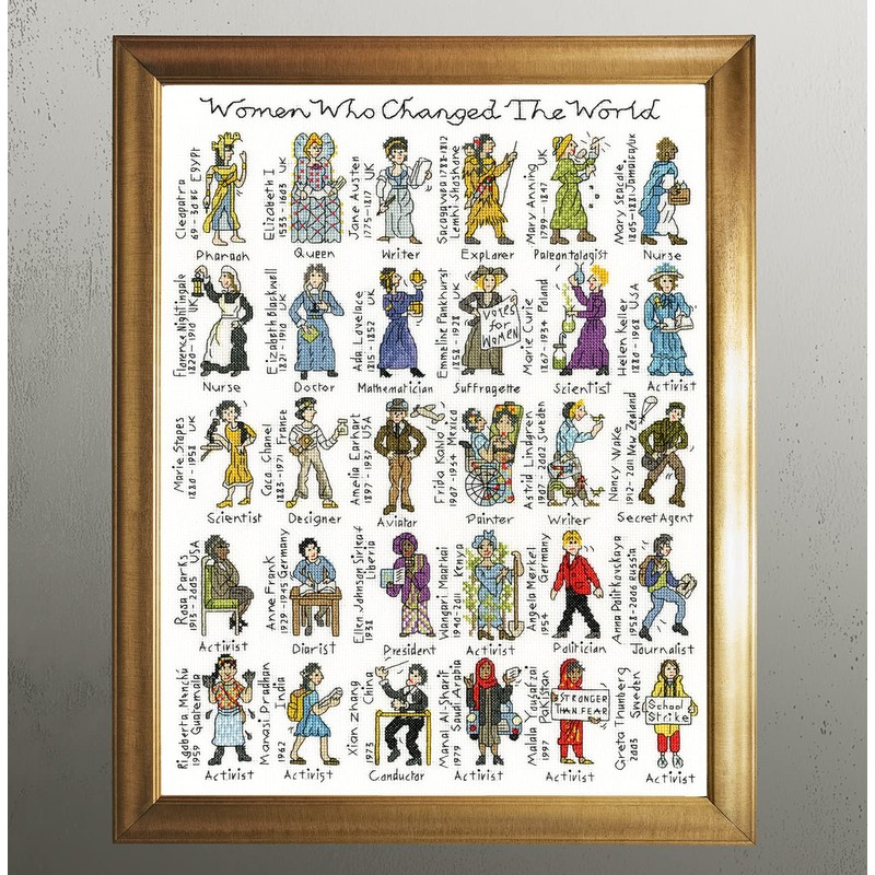 Bothy Threads Cross Stitch Kit - Women Who Changed The