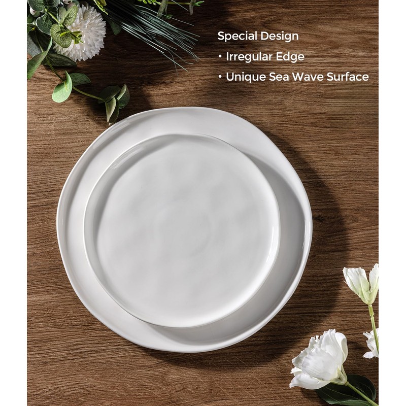 GBHOME Ceramic Dinnerware Sets for 4, 12 Pieces Porcelain Lightweight