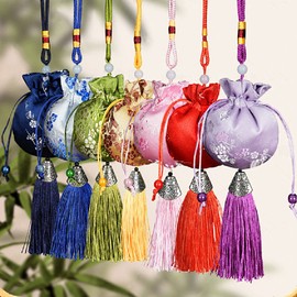 Mini lucky bag, Korean gift, Korean souvenir for foreigners, traditional colored silk pouch, daycare holiday props 10p 미니 복주머니 한국적인선물 외국인한국기념품 전통 색동 비단 주머니 어린이집 명절 소품 10개