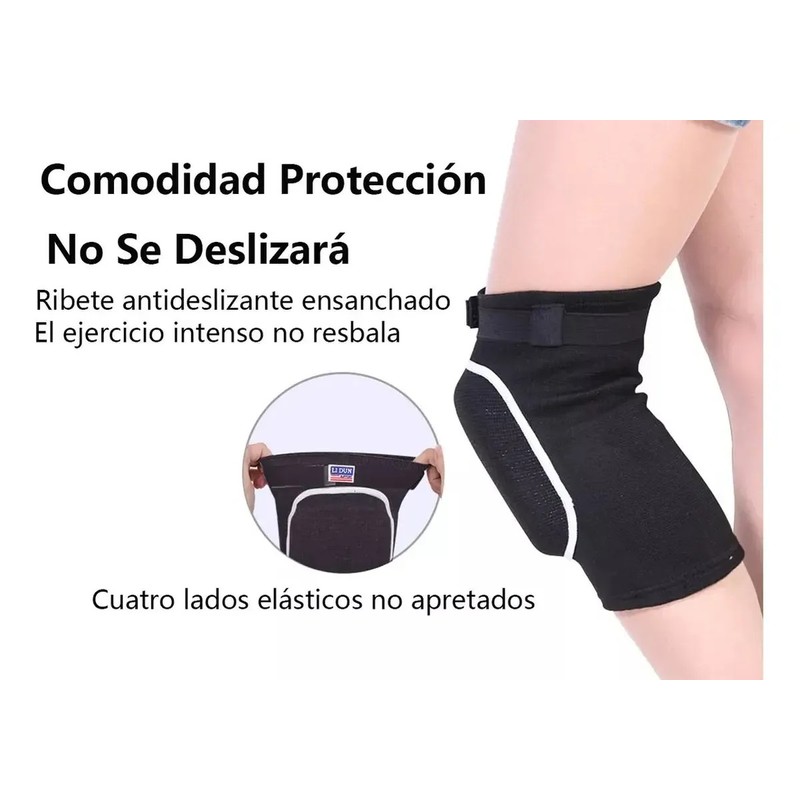2x Rodilleras Voleibol Deportivas Elastica Unitalla, Unisexo
