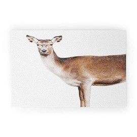 Society6 Emanuela Carratoni The Sweet Deer Welcome Mat, 30" x 20", Brown