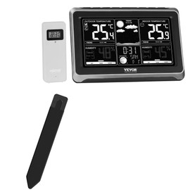 BoxWave Stylus Pouch Compatible with Vevor Weather Station (YT6077) - Stylus PortaPouch, Pen Stylii Holder Carrier Portable Self-Adhesive - Jet Black