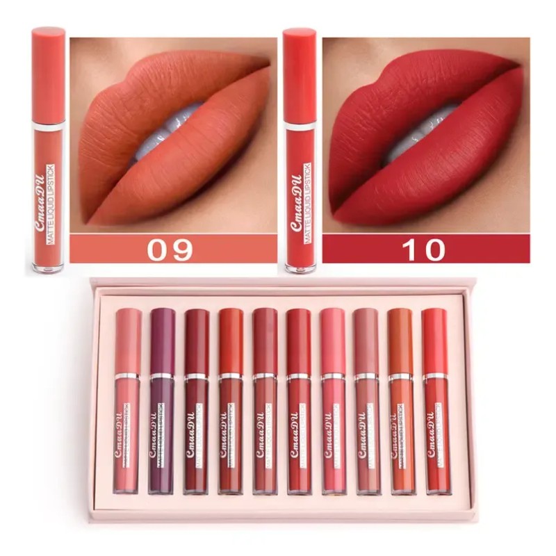 Juego De 10 Cajas De Pintalabios Y Brillos De Labios