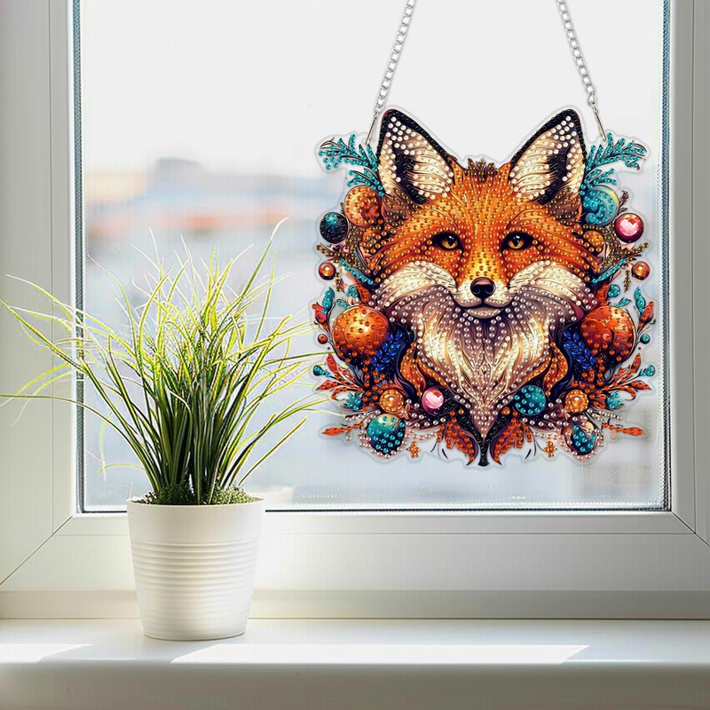 SENQAO Fox Diamond Art Hanging Kit for Adult, Special Shaped