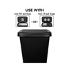 Extra Large 20.4 Gallon Divided Plastic Kitchen Trash Can -