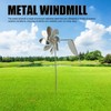 Metal Windmill 360 Degree Rotation Rustproof Waterproof Decorative Stake Wind