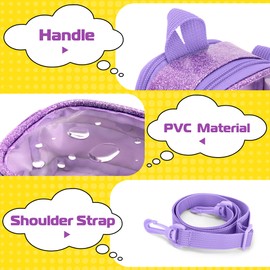 LoDrid Travel Case Compatible with GiiKER Tic Tac Toe Bolt Handheld Puzzle Game Console, Portable Bag with Handle and Shoulder Strap for Accessories, Purple, Bag Only