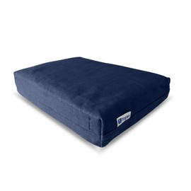 Yogan Head Cushion/Headpad (2") for Yoga/Pilates | Organic Cotton Outer Cover (Removable & Washable)| Inner Cover with Recycled Fiber Filling | 30x20x5 cm (Navy Blue)