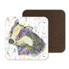 Coaster Badger British Wildlife Animals Coasters Watercolour Art Gift Work