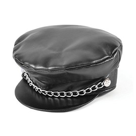 Bristol Novelty BH159 Head Accessory | Punk Cap | 1 Piece | Black | One Size - Adult Leather, Mens