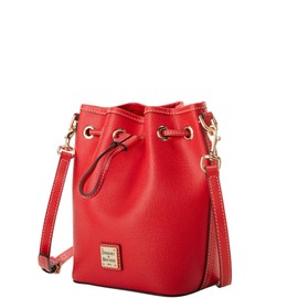 Dooney & Bourke Handbag, Saffiano Small Drawstring Crossbody - Red