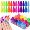 SUPWEE Bright Neon Nail Polish Set, Summer Rainbow Quick Dry