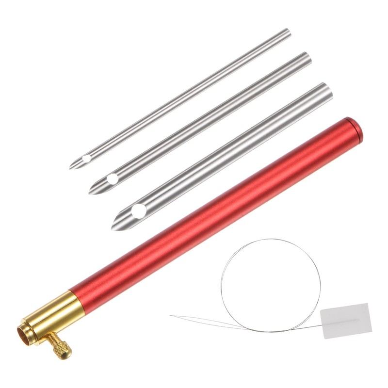 sourcing map Adjustable Handle Punch Needle Metal Tube with Adjustable
