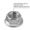 3/8-16 Serrated Flange Hex Lock Nuts, Stainless Steel 18-8 (304),