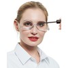 AEZUNI Makeup Reading Glasses for Women Magnifying Flip Down Cosmetic