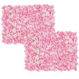 Flower Wall Backdrop Panels - Pink 4 Pcs 1.33ftx4ft Pink Flowers Wall Decor for Anniversary Party Bridal Shower Decoration