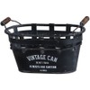 Abite WO-904-BK Bucket, Antique Style, Jardin Oval Can, S, Black