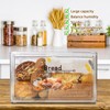 RISICULIS 2PCS Large Bread Box for Countertop, Stackable Double Layer