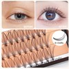 BODERMINCER 10D 60pcs Black Handmade False Eyelashes Natural Long Individual