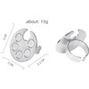 Silver Metal Mini Manicure Palette, Paint Palette Finger Rings, Wearable