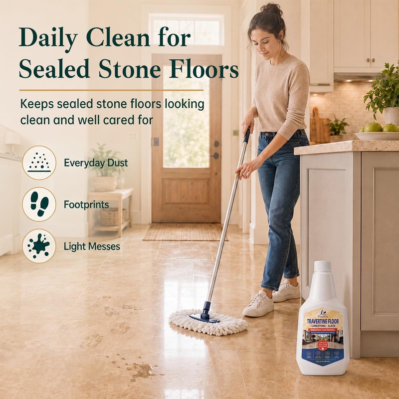 Stone Floor Cleaner for Travertine Floor, Limestone & Slate, Gentle