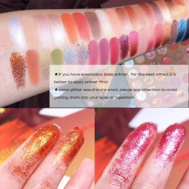 Bestland Pro - Paleta De Sombras De Ojos Con Purpurina De 35