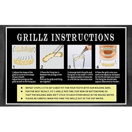 Open Face Silver Tone Grillz Single Cap Top Upper Canine Tooth Grills Hip Hop Grill w/Teeth Mold Kit