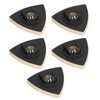 5PCS Wool Polishing Pad with Alloy Steel Base Triangular Felt