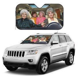 Funny Windshield Sun Shade Foldable Sunshade for Car Windshield Covers Blocks UV Rays Automotive Interior Sun Protection 51 x 27.5 in
