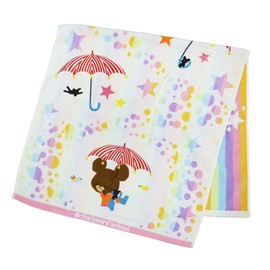 Marushin 4335005500 Bath Towel, Bear's School, 23.6 x 47.2 inches (60 x 120 cm), Soft Parasol, 100% Cotton